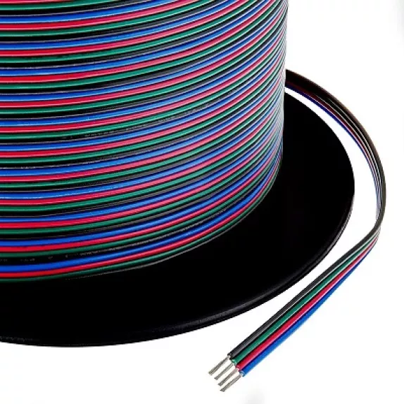 Cablu banda LED RGB, 4 fire, rola 100m -