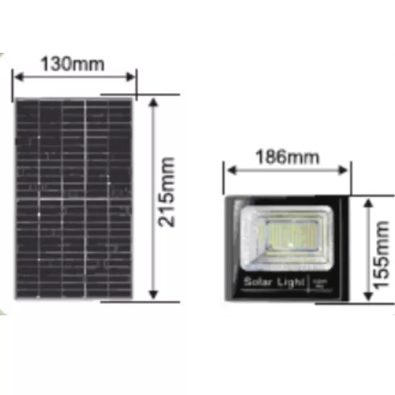 Proiector cu Panou Solar Monocristalin si telecomanda - 25W/6500k
