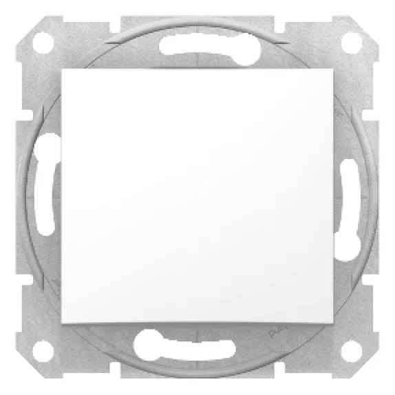 Intrerupator simplu alb Sedna Schneider SDN0100121  -1 modul