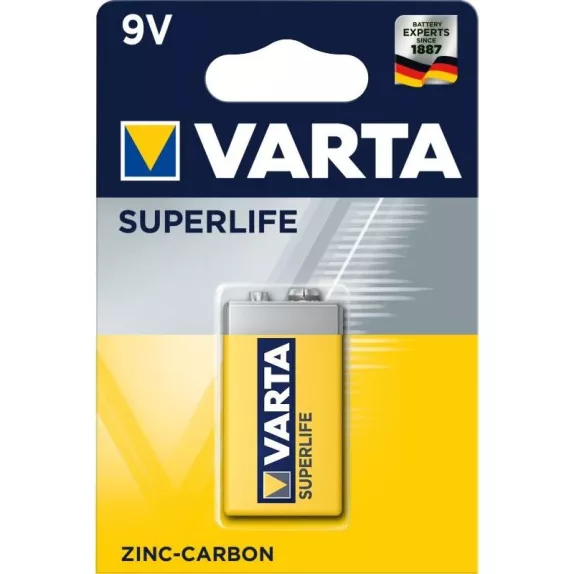 Baterie zinc-carbon Varta SuperLife, 9V 