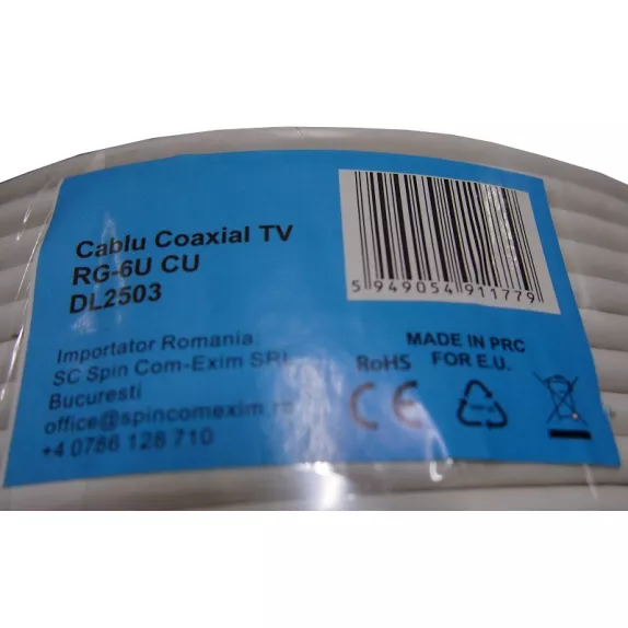 Cablu TV Coaxial Rg6 Cupru DL2503