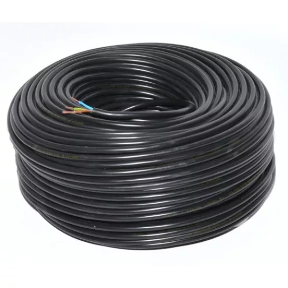 Cablu electric flexibil negru MYYM 3x4 - rola 100m