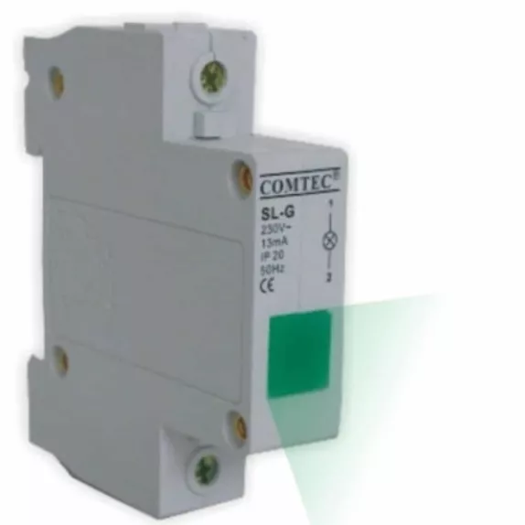 Lampa de semnalizare cu montare pe sina DIN, led verde - MF0005-00526