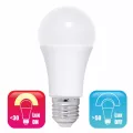 Bec LED cu senzor lumina ambientala, model glob A60, 9W=85W, 6400k, lumina rece