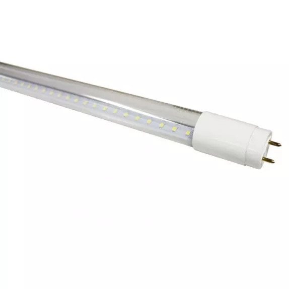 Tub LED Transparent 9W=18W, model T8, 6400K, lumina rece, 900lm, 588 mm