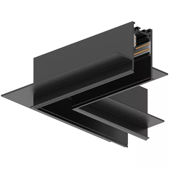 Sina Colt Interior Orizontal Magnetic pentru rigips pentru spoturi LED, neagra