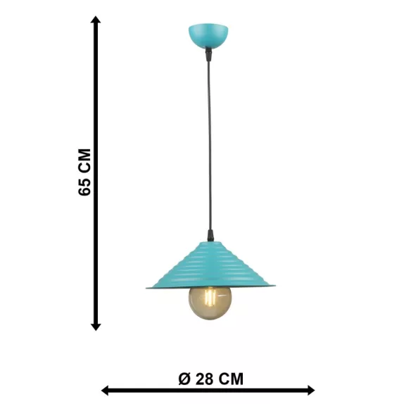 Candelabru turcoaz 60W 1xE27